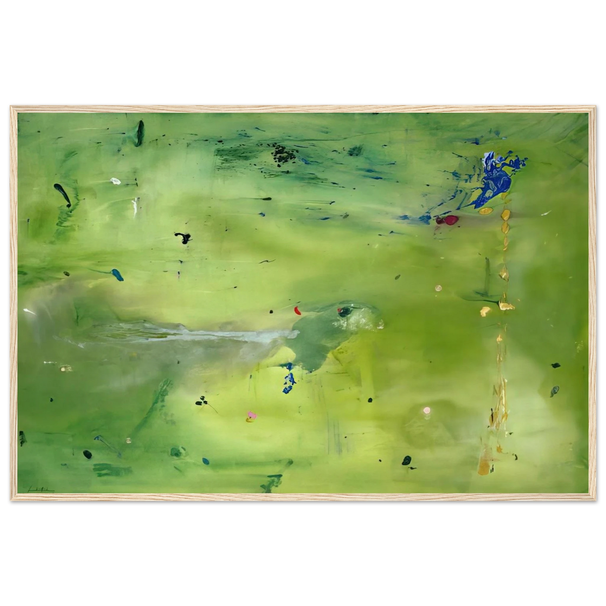A Green Thought in a Green Shade - 1981 Framed Poster | Helen Frankenthaler Framed Prints Wall Art | Frankenthaler Helen