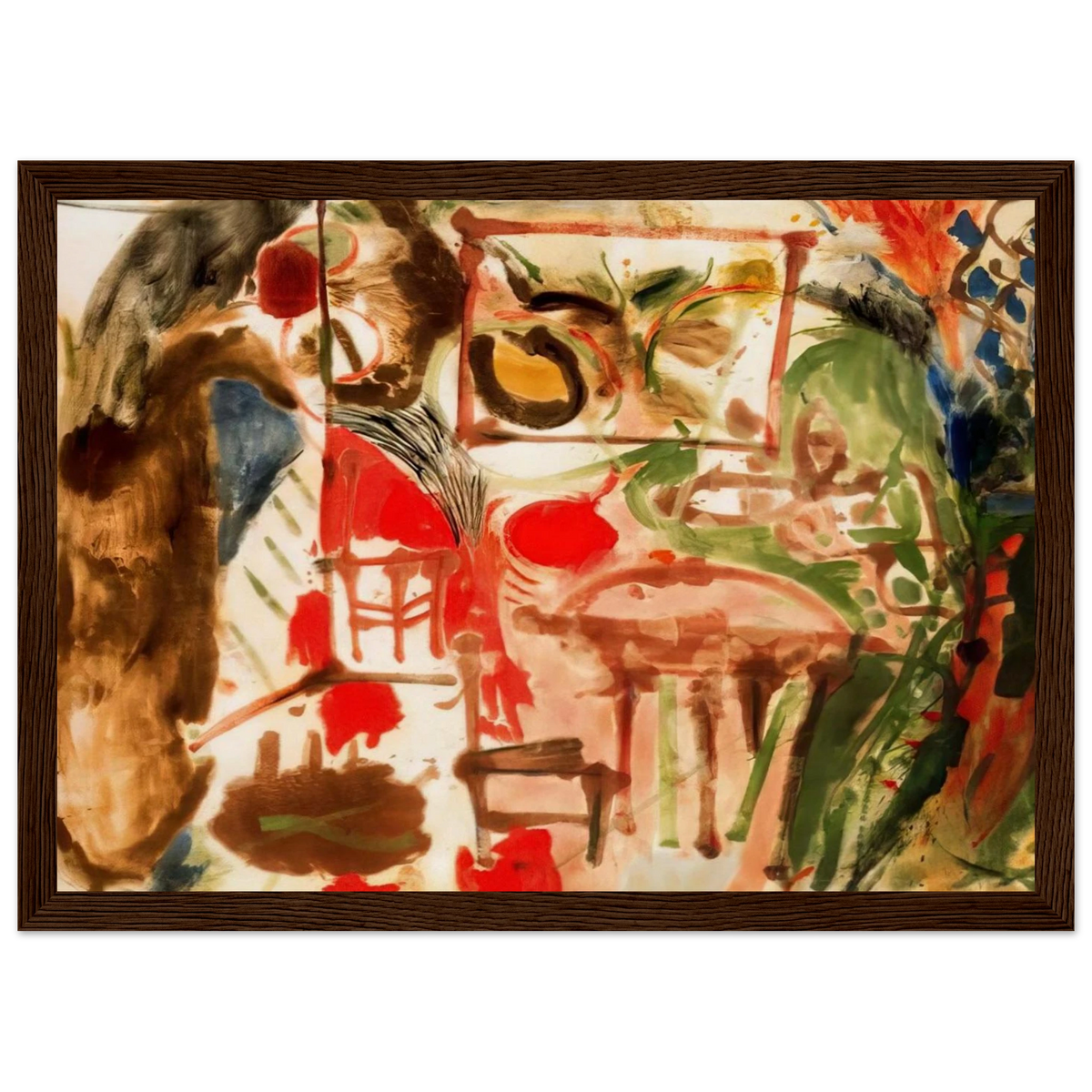 Interior - 1957 Framed Poster | Helen Frankenthaler Framed Prints Wall Art | Frankenthaler Helen