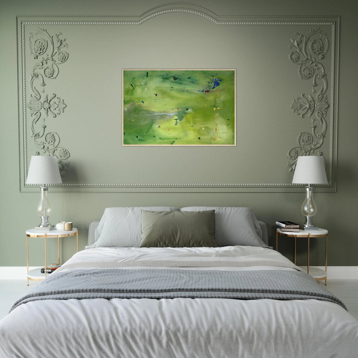 A Green Thought in a Green Shade - 1981 Framed Poster | Helen Frankenthaler Framed Prints Wall Art | Frankenthaler Helen