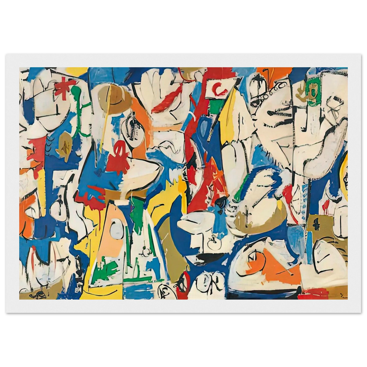 The Jugglers, 1951- Framed Poster | Helen Frankenthaler Framed Prints Wall Art | Frankenthaler Helen