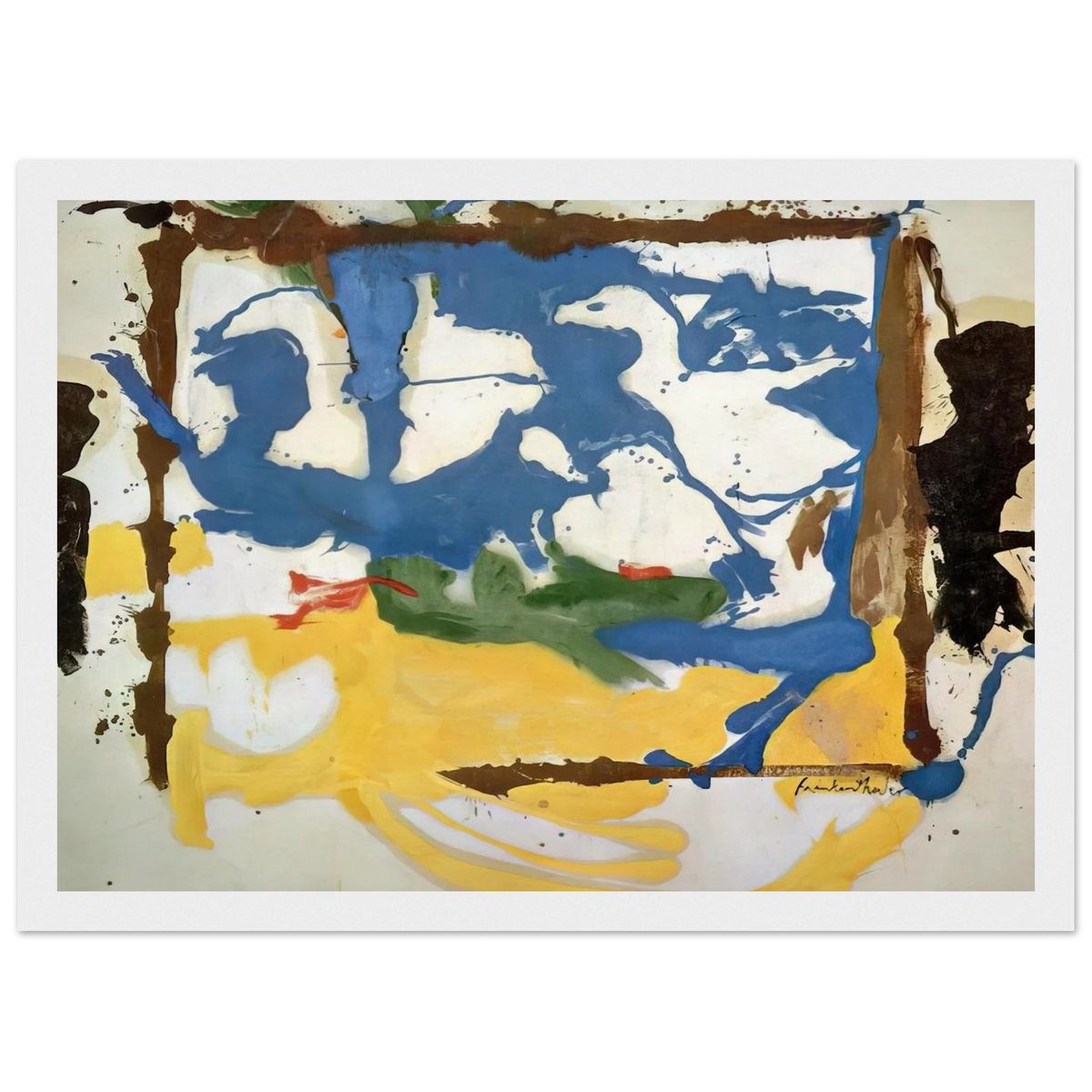 Swan Lake #2 - 1961 Framed Poster | Helen Frankenthaler Framed Prints Wall Art | Frankenthaler Helen