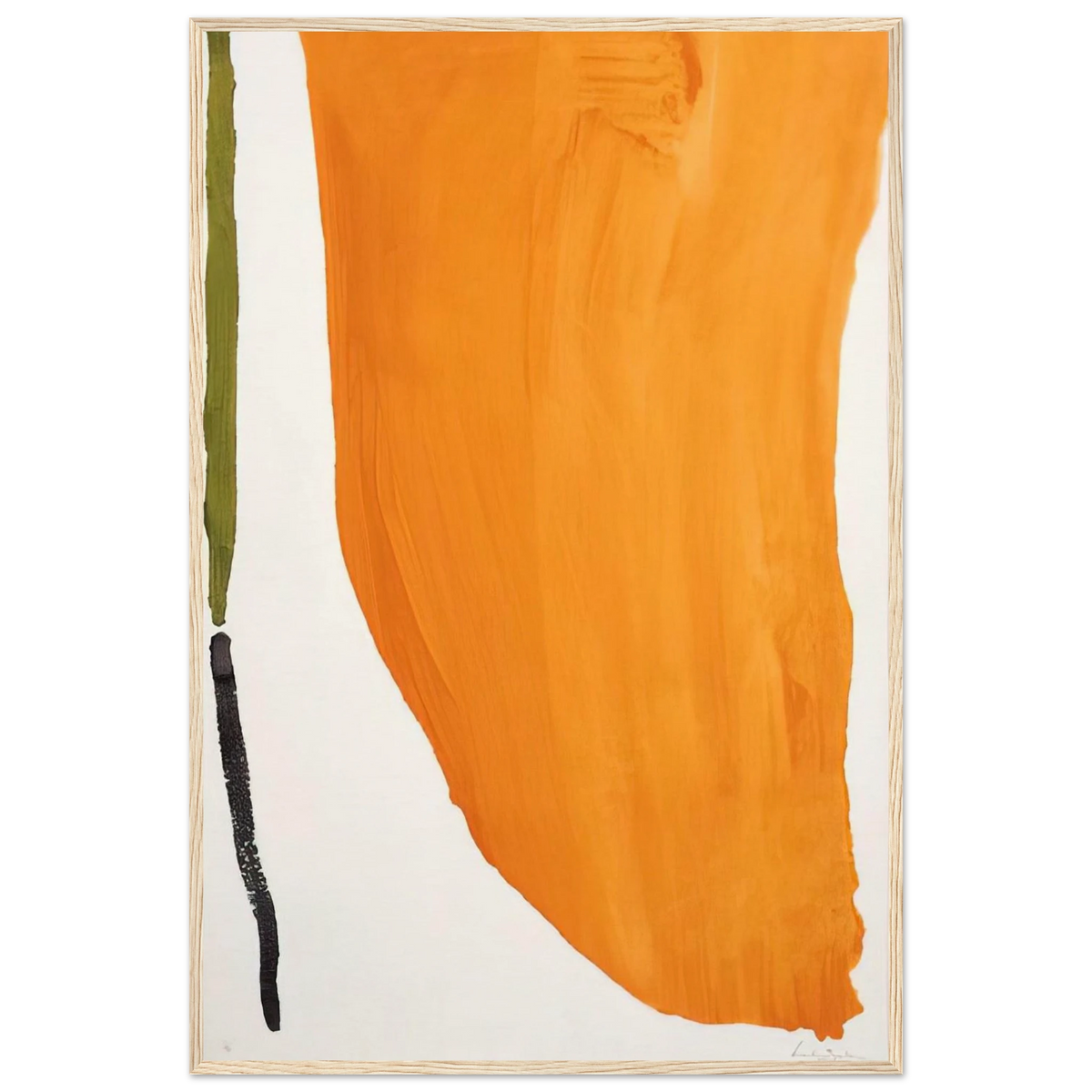 Orange Downpour - 1970 Framed Poster | Helen Frankenthaler Framed Prints Wall Art | Frankenthaler Helen
