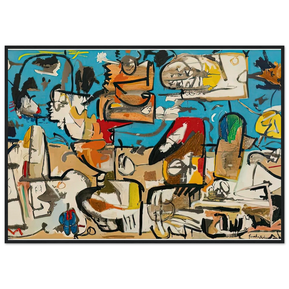Untitled, 1951- Framed Poster | Helen Frankenthaler Framed Prints Wall Art | Frankenthaler Helen