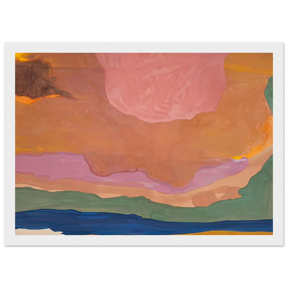 Flood, 1967- Framed Poster | Helen Frankenthaler Framed Prints Wall Art | Frankenthaler Helen
