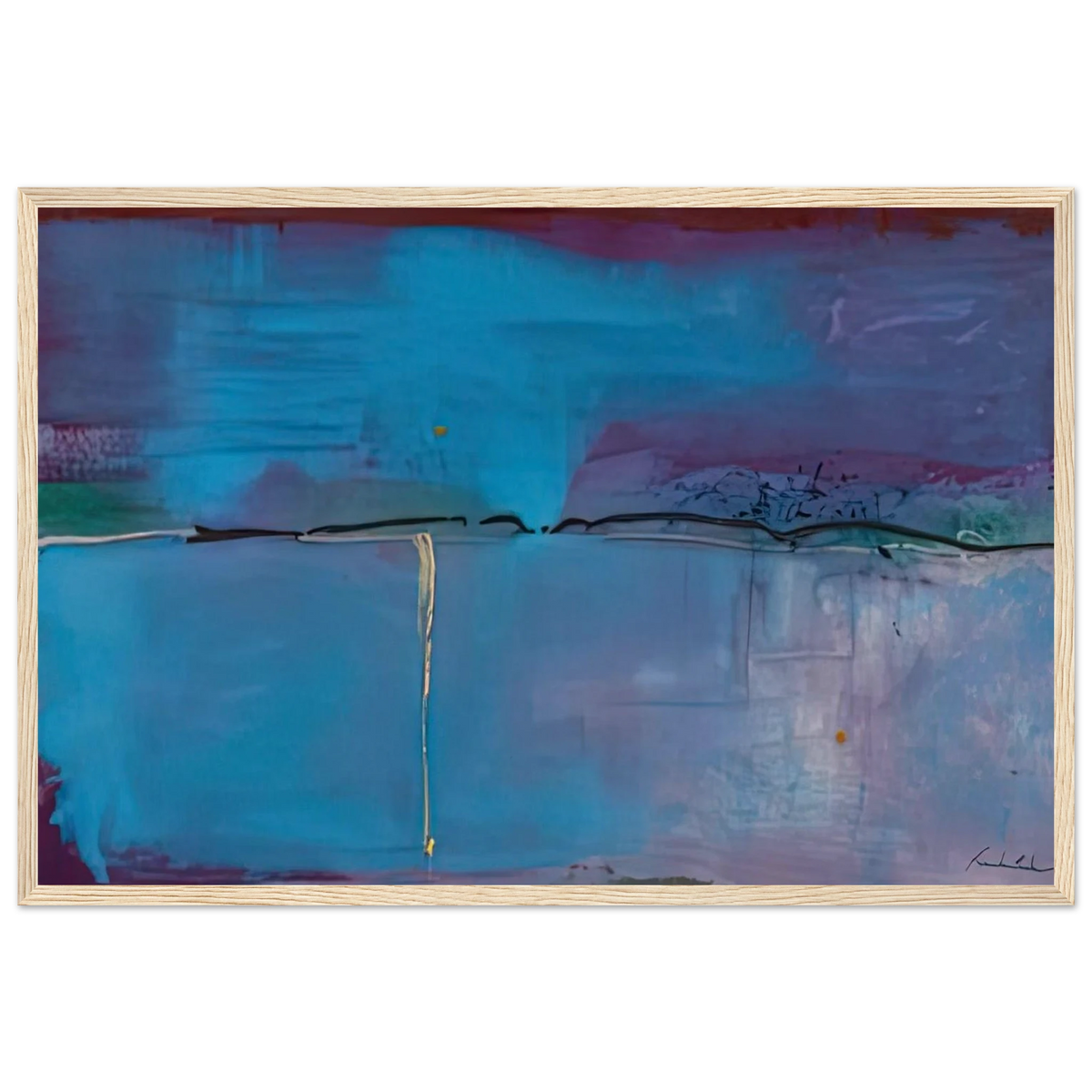 Zone Blue, 1994- Framed Poster | Helen Frankenthaler Framed Prints Wall Art | Frankenthaler Helen