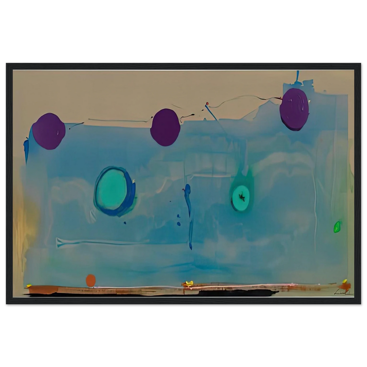 Water Shadows, 1988- Framed Poster | Helen Frankenthaler Framed Prints Wall Art | Frankenthaler Helen