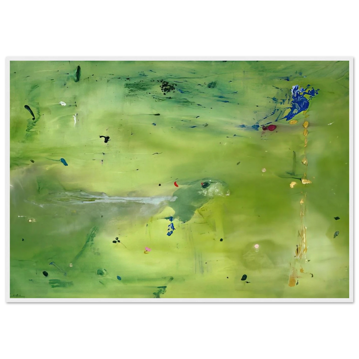 A Green Thought in a Green Shade - 1981 Framed Poster | Helen Frankenthaler Framed Prints Wall Art | Frankenthaler Helen