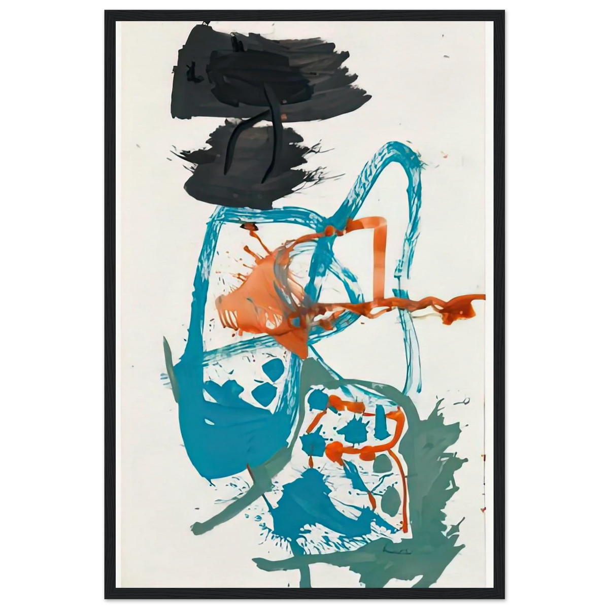 Winter Figure with Black Overhead, 1959- Framed Poster | Helen Frankenthaler Framed Prints Wall Art | Frankenthaler Helen