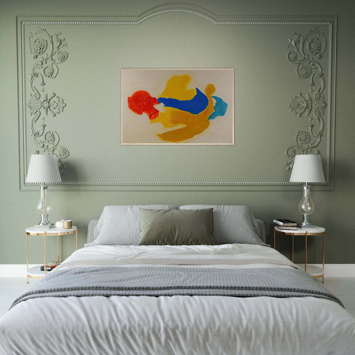 Blue Jay - 1963  United States Framed Poster | Helen Frankenthaler Framed Prints Wall Art | Frankenthaler Helen