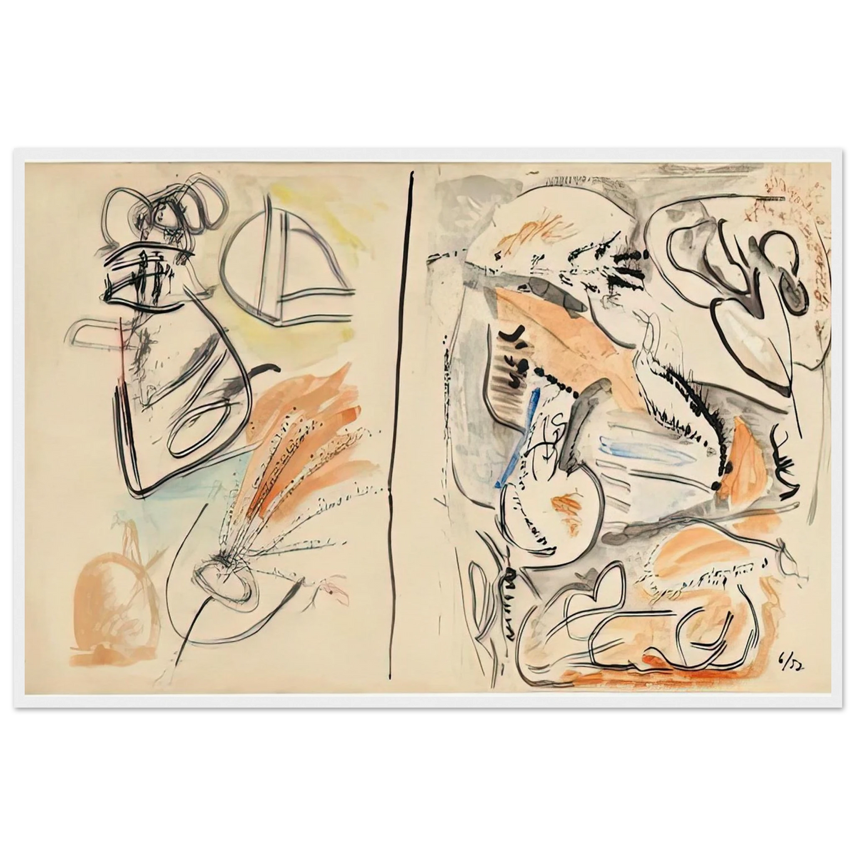 Window Shade No. 2, 1952- Framed Poster | Helen Frankenthaler Framed Prints Wall Art | Frankenthaler Helen