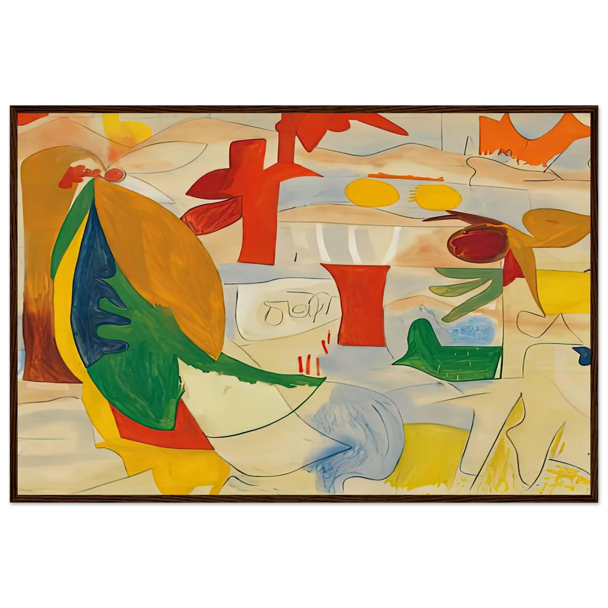 Abstract Landscape, 1951- Framed Poster | Helen Frankenthaler Framed Prints Wall Art | Frankenthaler Helen