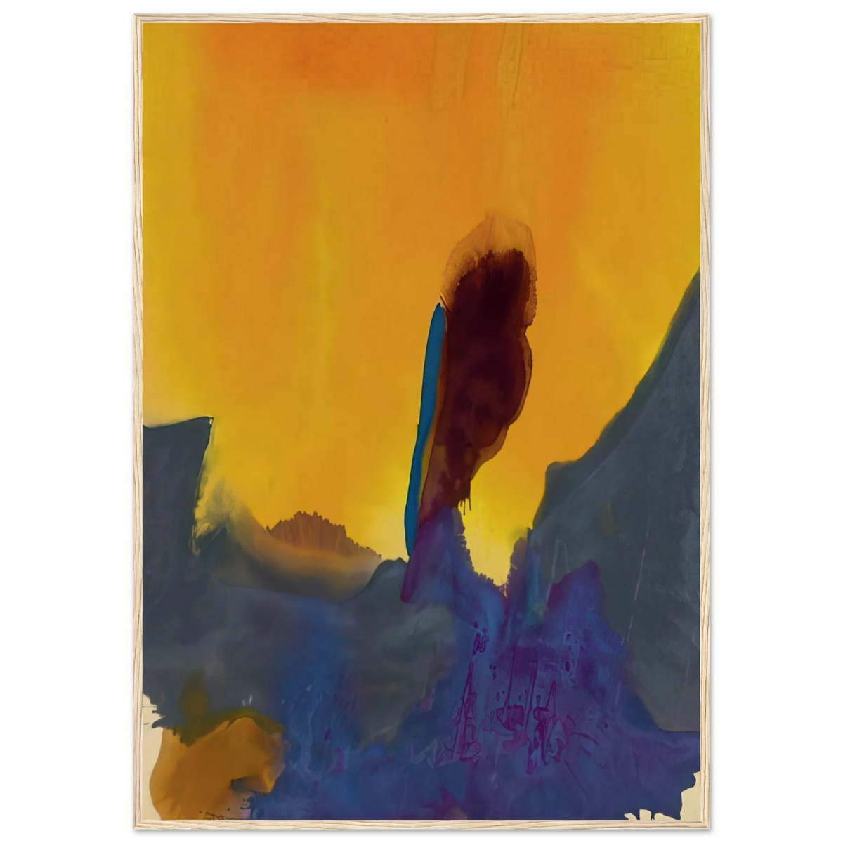 Glow II - 1968 Framed Poster | Helen Frankenthaler Framed Prints Wall Art | Frankenthaler Helen