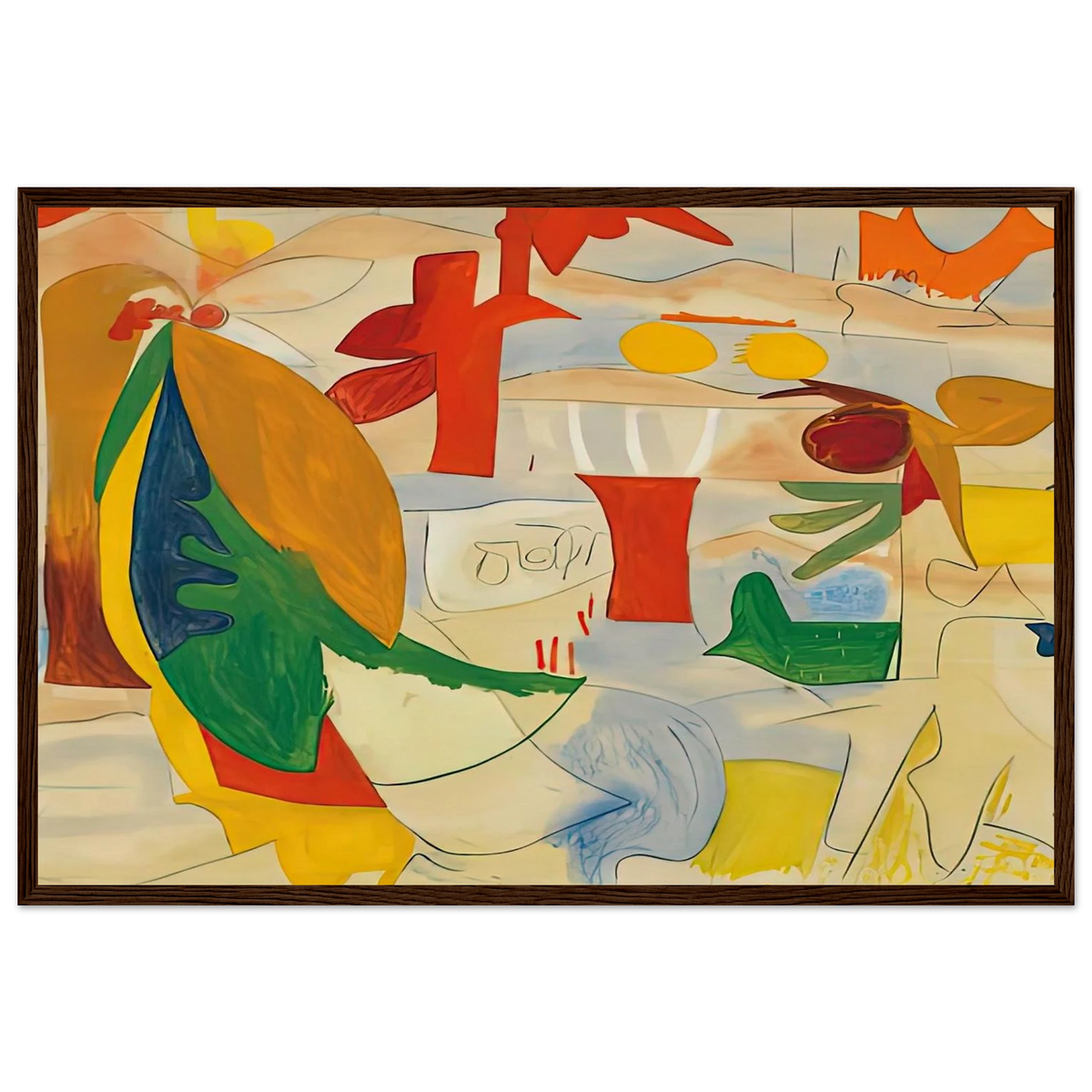 Abstract Landscape, 1951- Framed Poster | Helen Frankenthaler Framed Prints Wall Art | Frankenthaler Helen