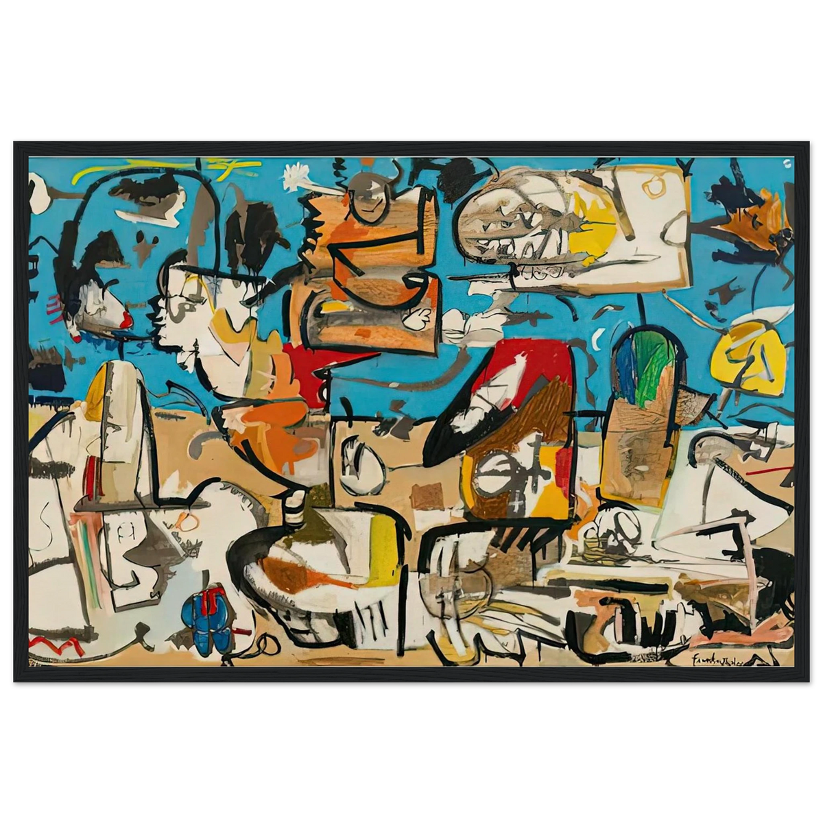Untitled, 1951- Framed Poster | Helen Frankenthaler Framed Prints Wall Art | Frankenthaler Helen