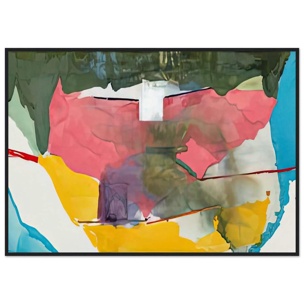 Off White Square, 1973- Framed Poster | Helen Frankenthaler Framed Prints Wall Art | Frankenthaler Helen