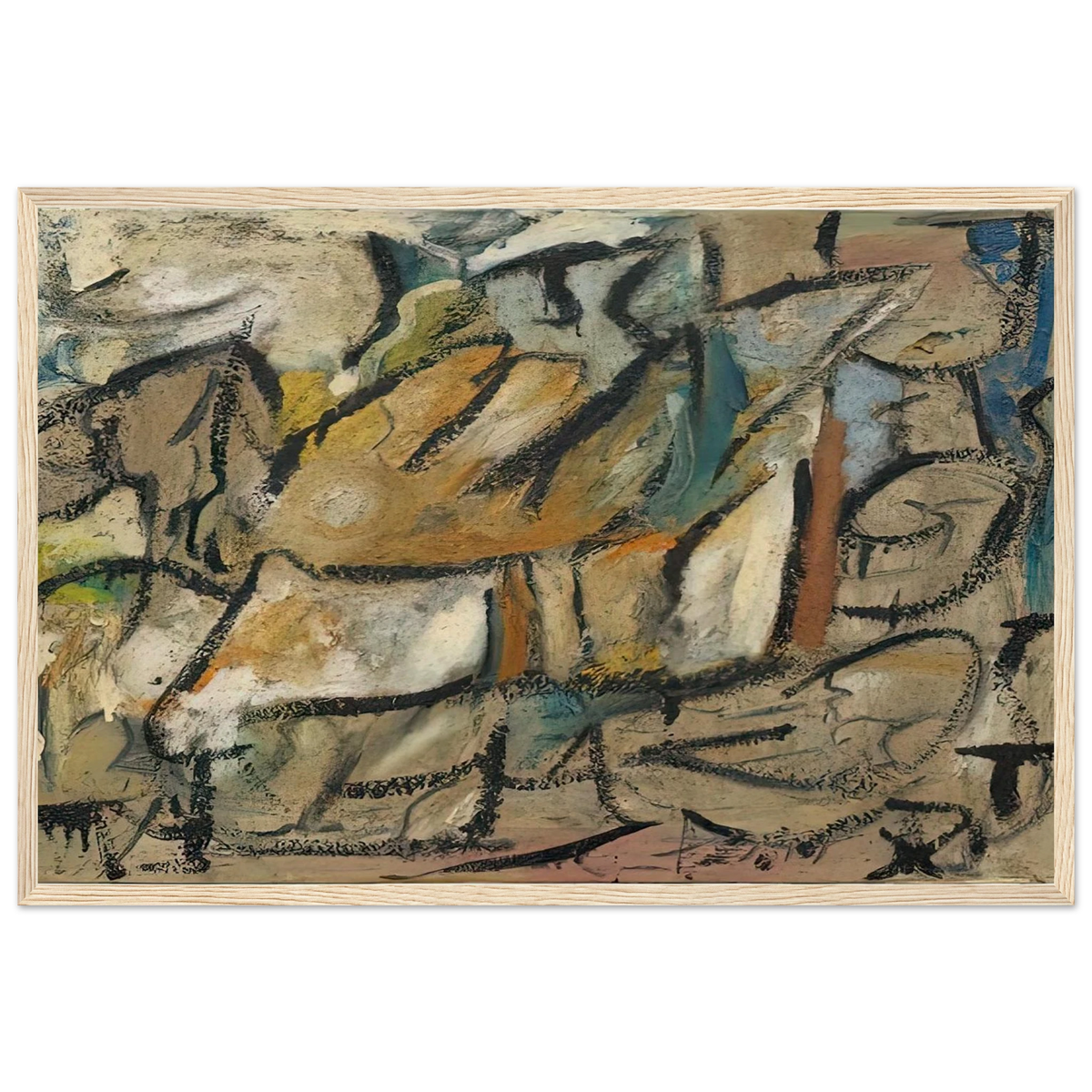 August Weather, 1951- Framed Poster | Helen Frankenthaler Framed Prints Wall Art | Frankenthaler Helen