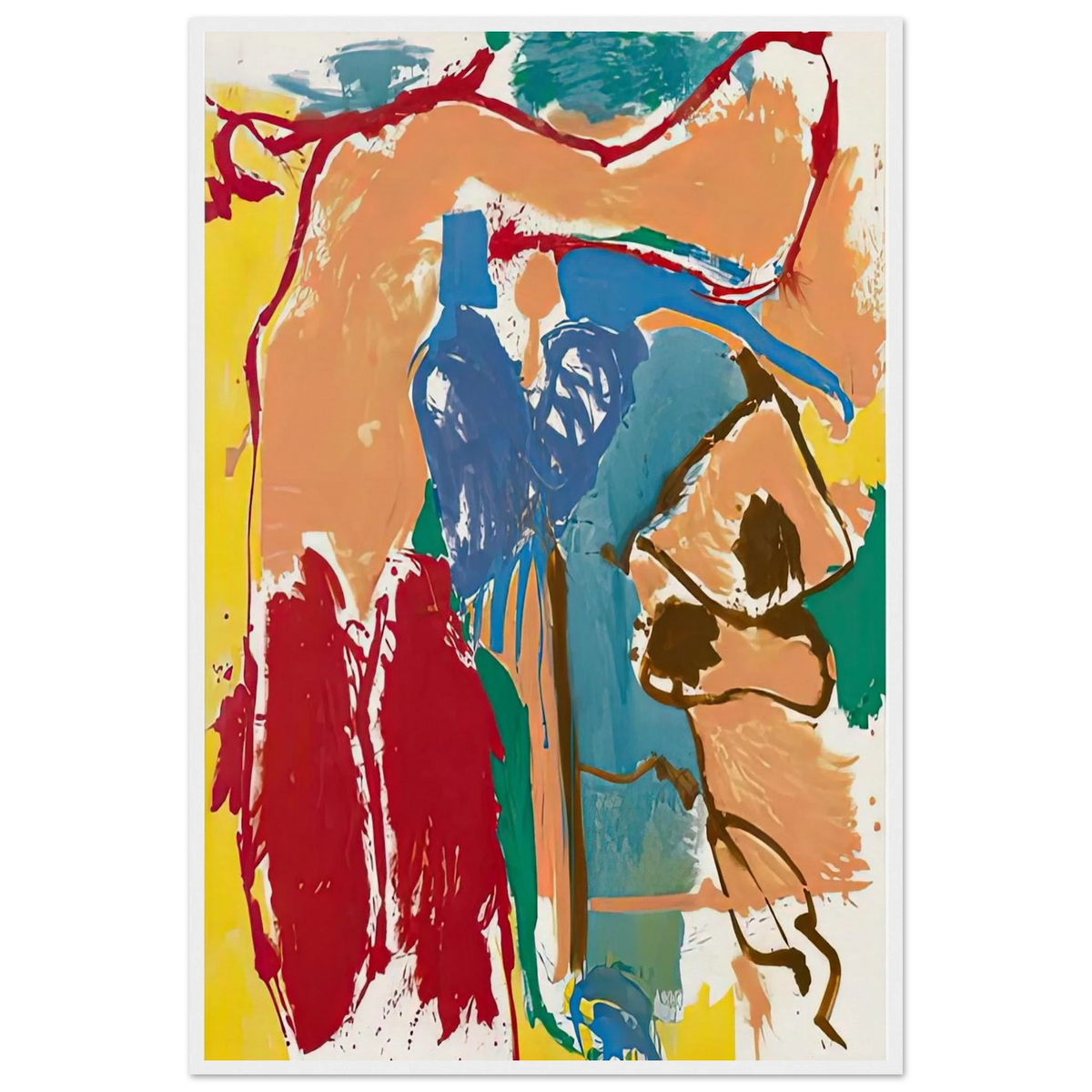 Mediterranean Thoughts, 1960- Framed Poster | Helen Frankenthaler Framed Prints Wall Art | Frankenthaler Helen