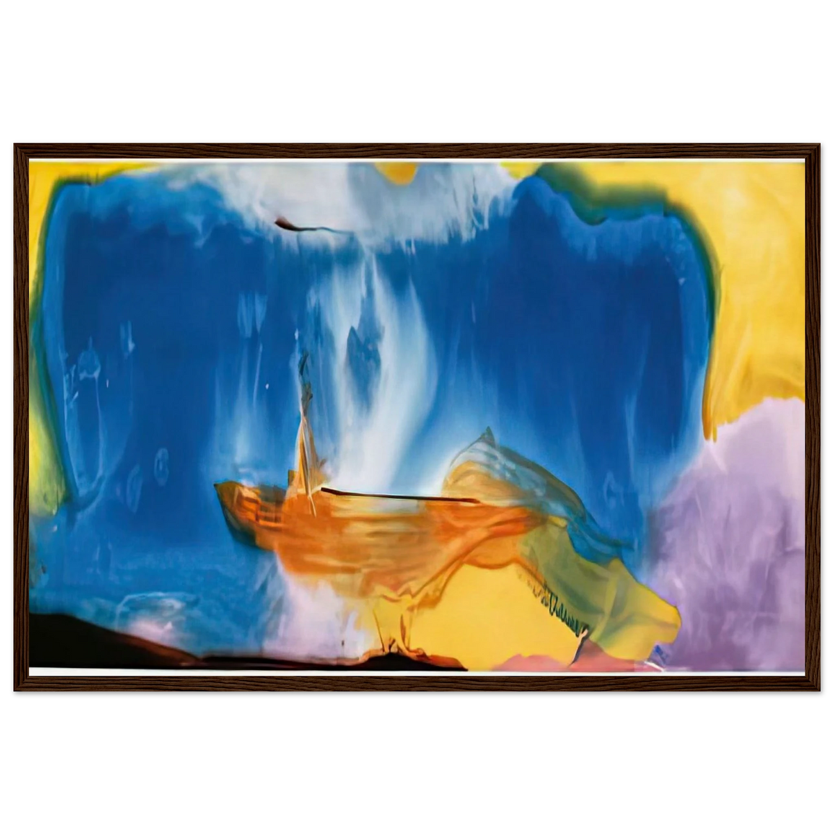 Moveable Blue, 1973- Framed Poster | Helen Frankenthaler Framed Prints Wall Art | Frankenthaler Helen