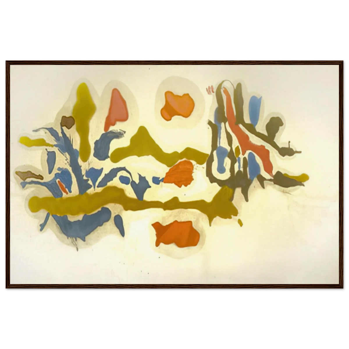 Seascape with Dunes - 1962 Framed Poster | Helen Frankenthaler Framed Prints Wall Art | Frankenthaler Helen