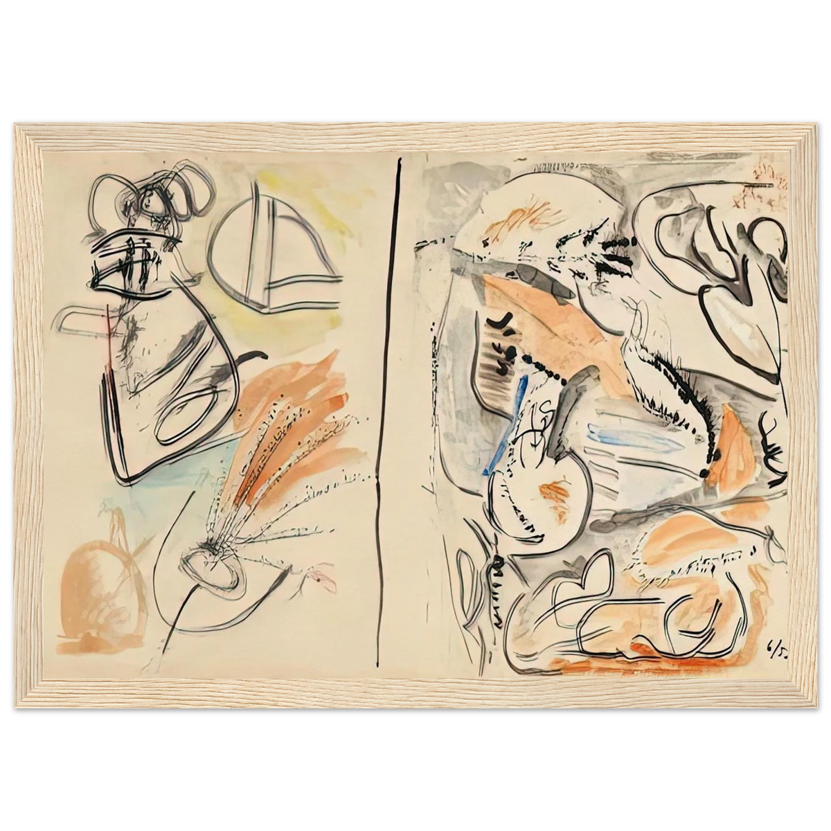 Window Shade No. 2, 1952- Framed Poster | Helen Frankenthaler Framed Prints Wall Art | Frankenthaler Helen