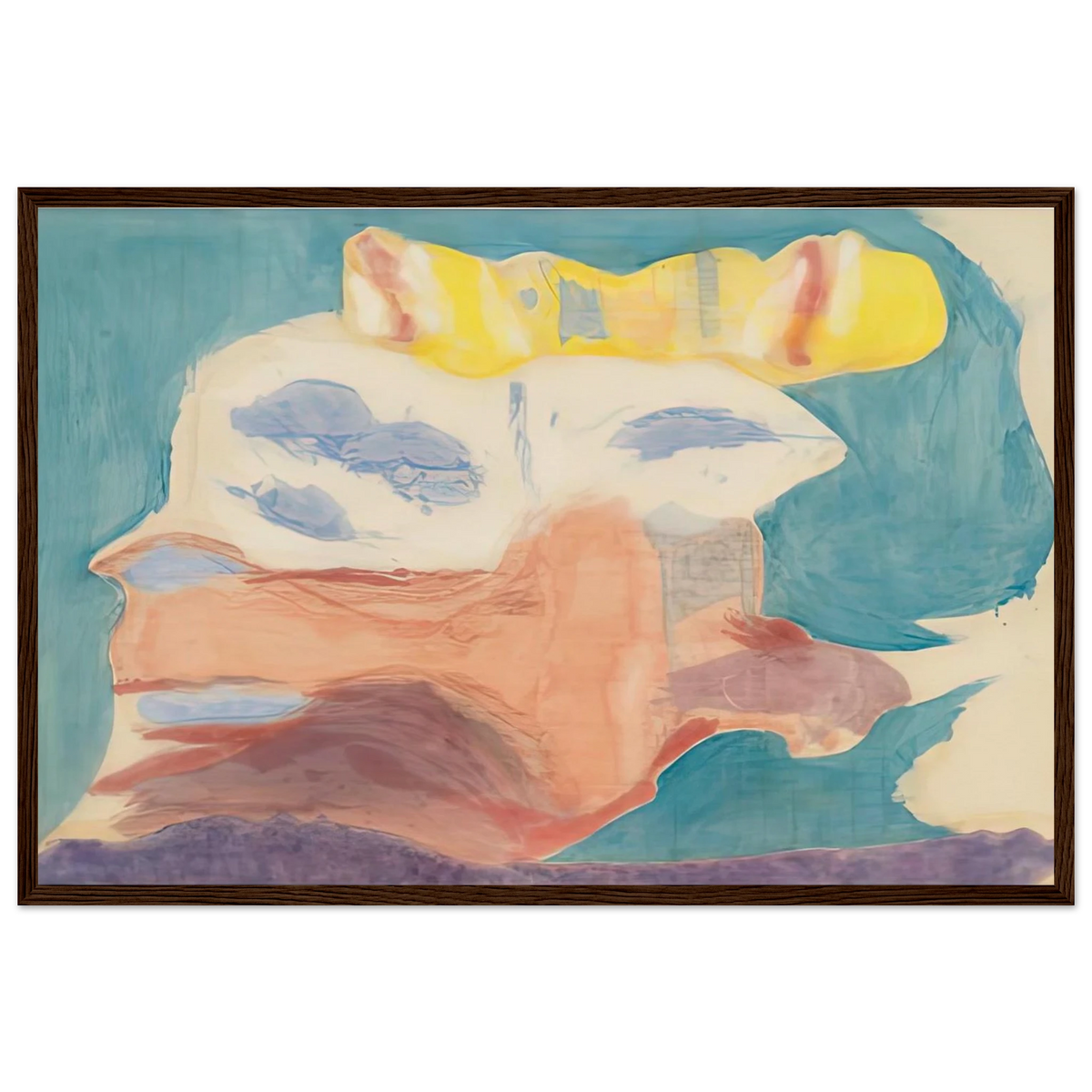 Sea Goddess, 1963- Framed Poster | Helen Frankenthaler Framed Prints Wall Art | Frankenthaler Helen
