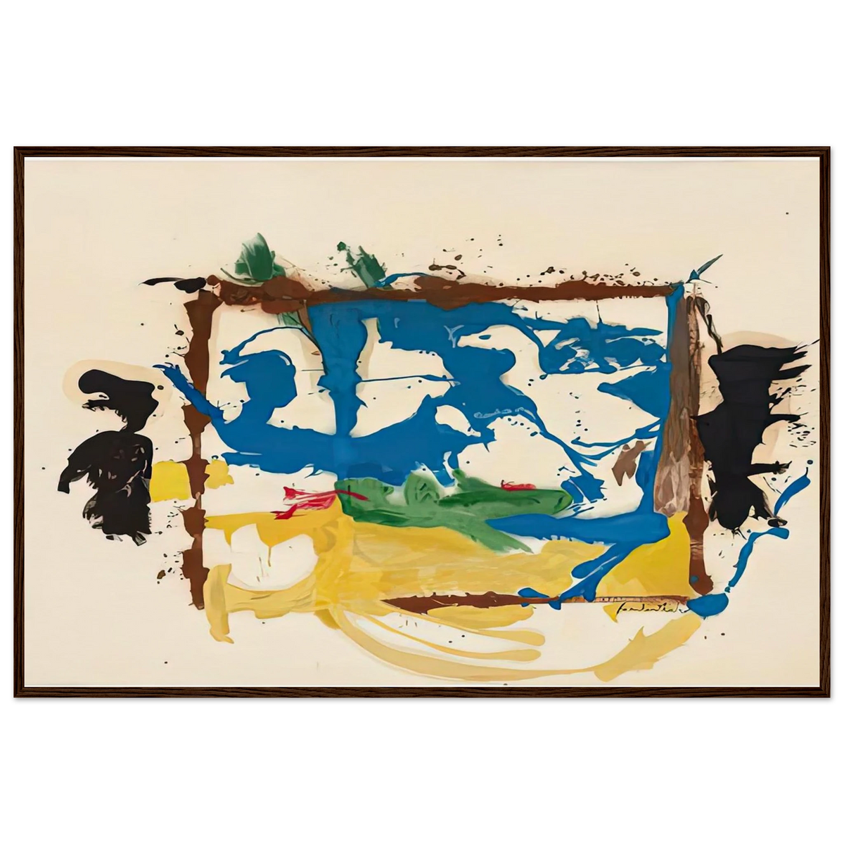 Swan Lake I, 1961- Framed Poster | Helen Frankenthaler Framed Prints Wall Art | Frankenthaler Helen