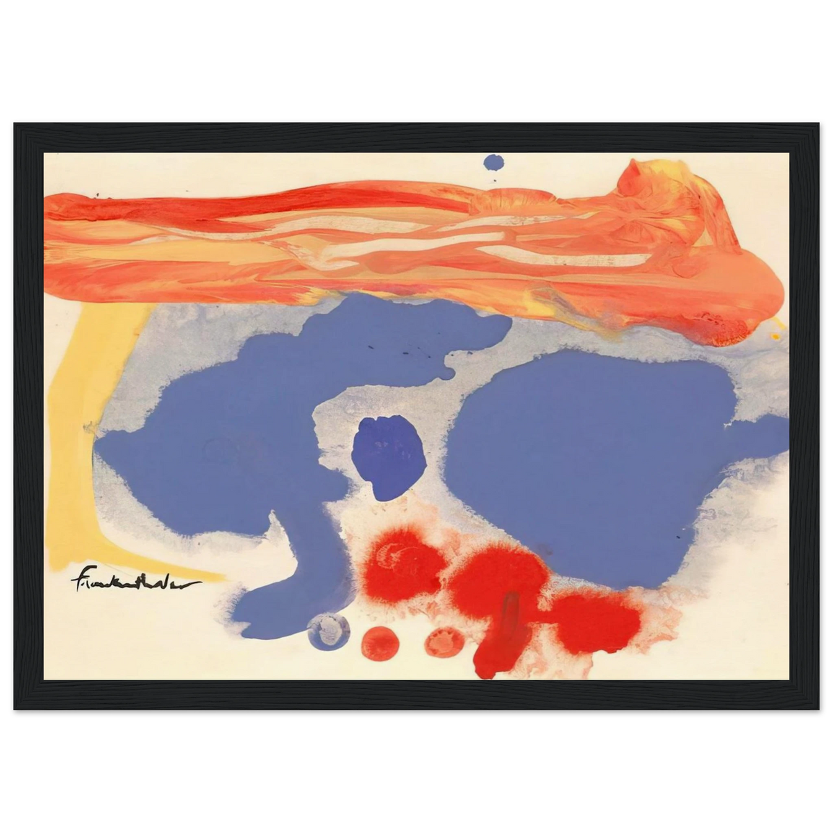 Summerscene, Provincetown - 1961 Framed Poster | Helen Frankenthaler Framed Prints Wall Art | Frankenthaler Helen