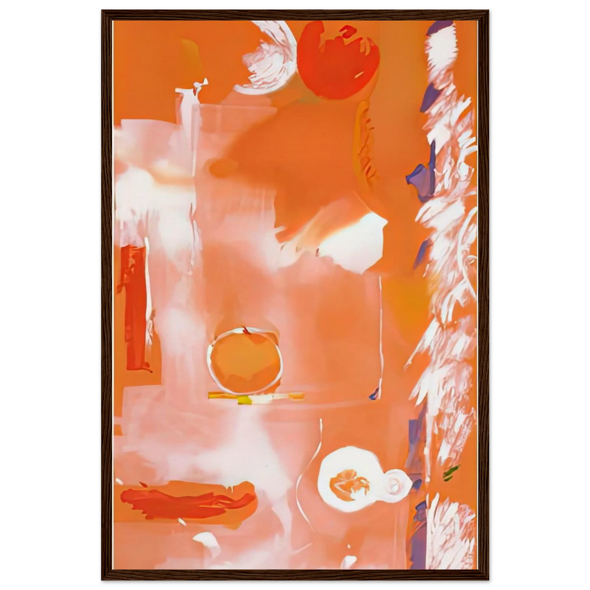 Seeing the Moon on a Hot Summer Day, 1987- Framed Poster | Helen Frankenthaler Framed Prints Wall Art | Frankenthaler Helen