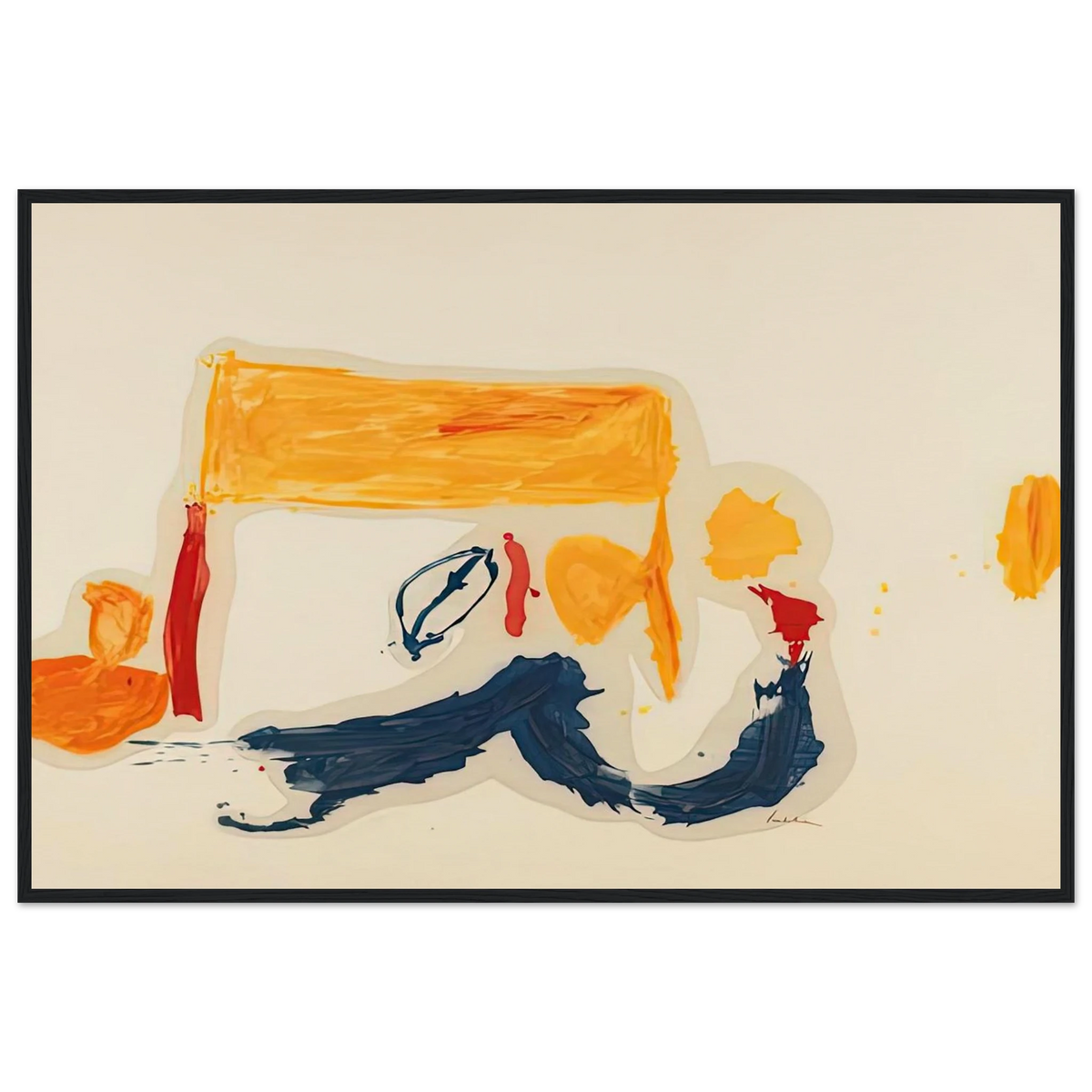 Yellow Games, 1962- Framed Poster | Helen Frankenthaler Framed Prints Wall Art | Frankenthaler Helen