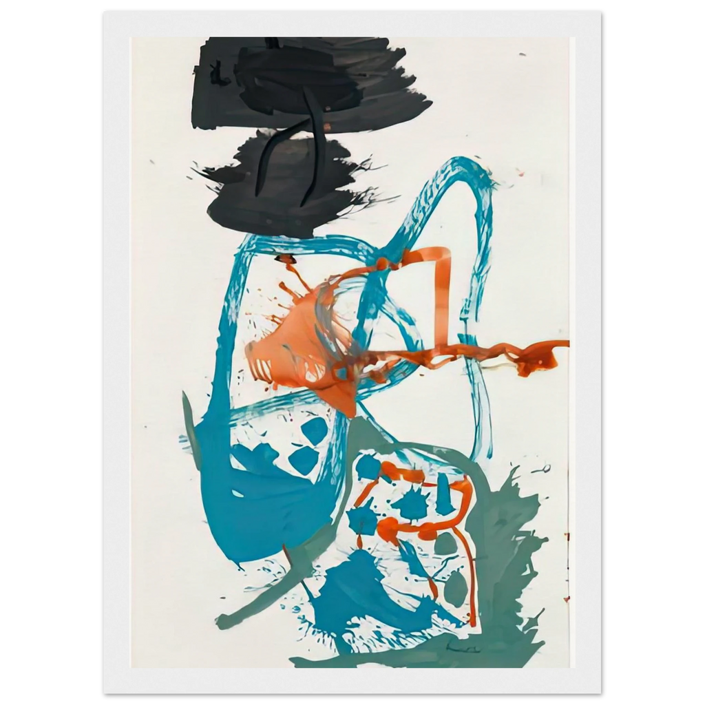 Winter Figure with Black Overhead, 1959- Framed Poster | Helen Frankenthaler Framed Prints Wall Art | Frankenthaler Helen