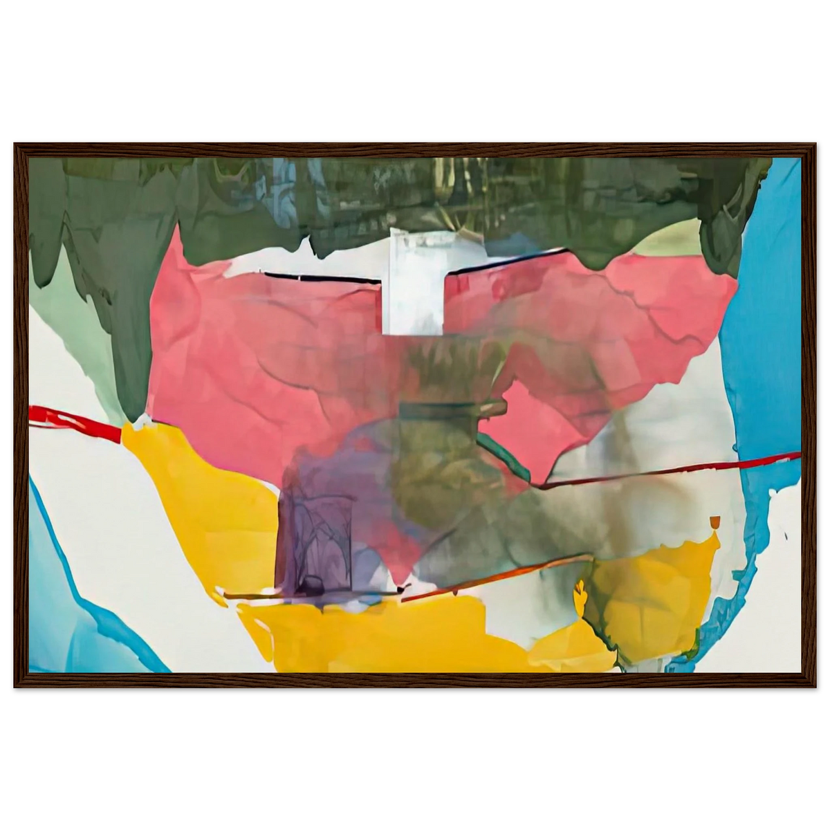 Off White Square, 1973- Framed Poster | Helen Frankenthaler Framed Prints Wall Art | Frankenthaler Helen