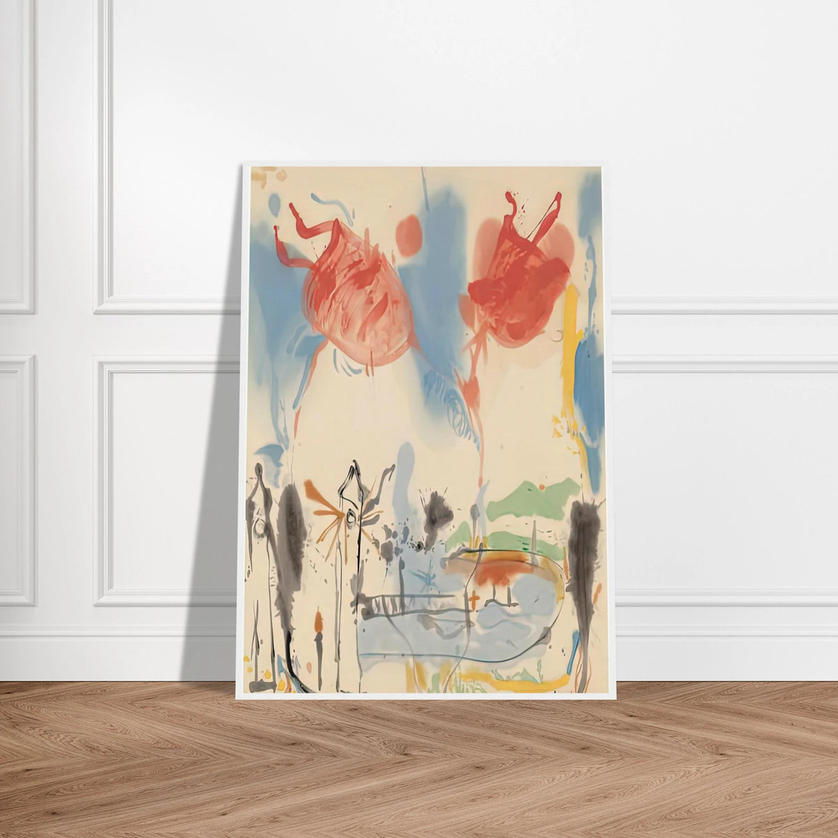 Round Trip, 1957- Framed Poster | Helen Frankenthaler Framed Prints Wall Art | Frankenthaler Helen