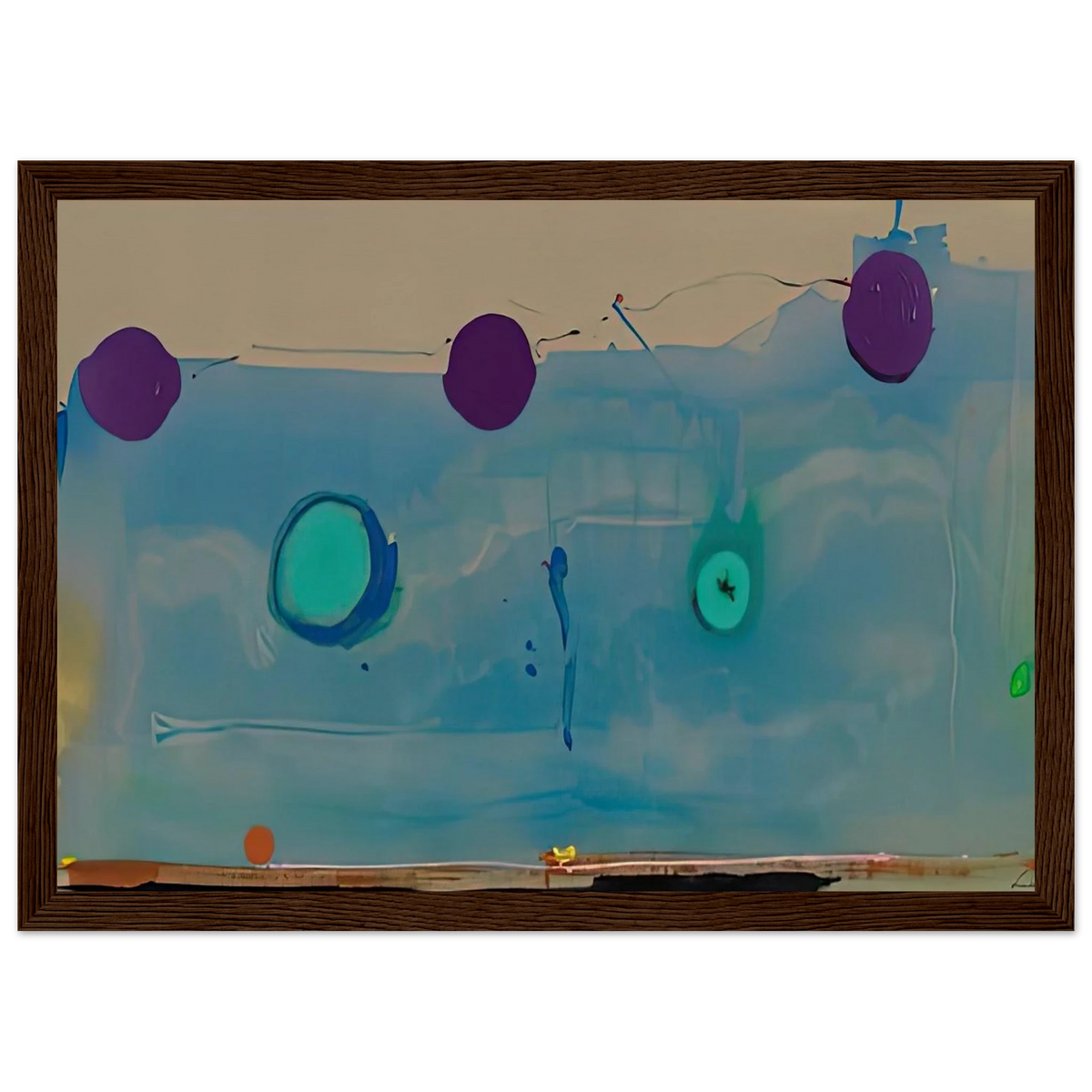 Water Shadows, 1988- Framed Poster | Helen Frankenthaler Framed Prints Wall Art | Frankenthaler Helen