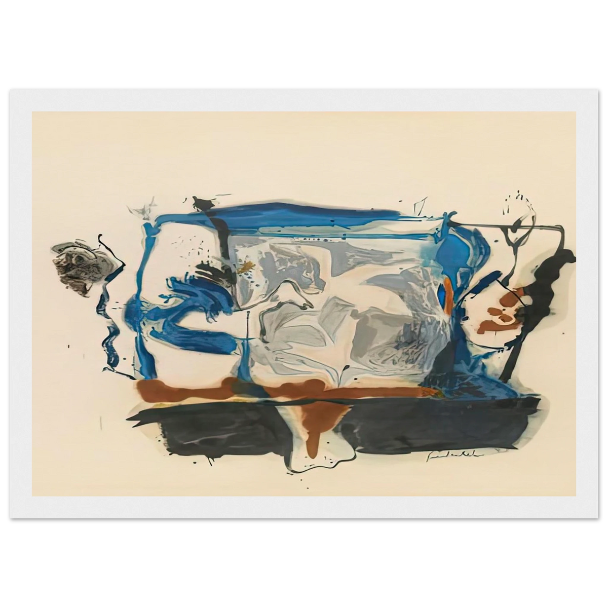 Swan Lake II, 1961- Framed Poster | Helen Frankenthaler Framed Prints Wall Art | Frankenthaler Helen