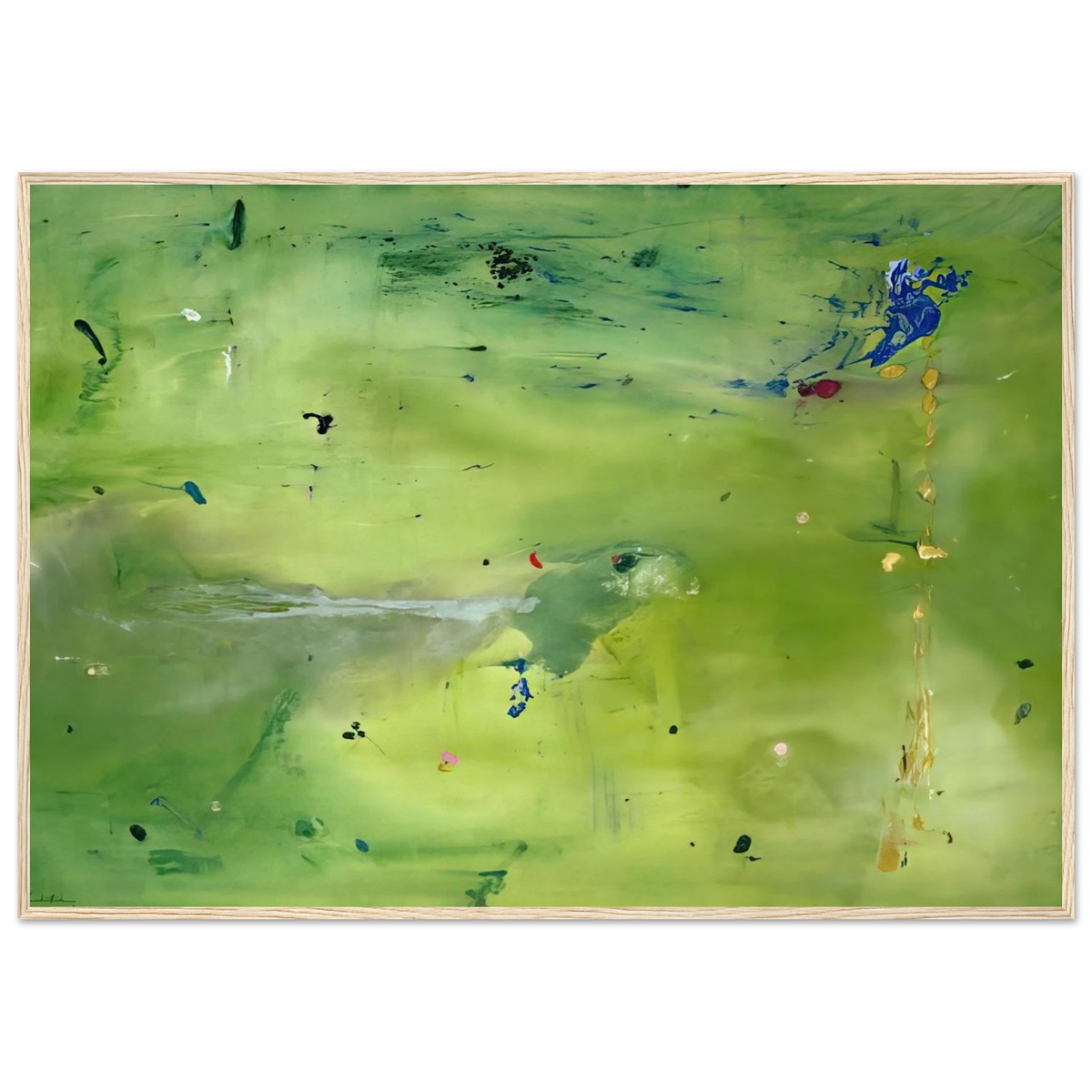 A Green Thought in a Green Shade - 1981 Framed Poster | Helen Frankenthaler Framed Prints Wall Art | Frankenthaler Helen