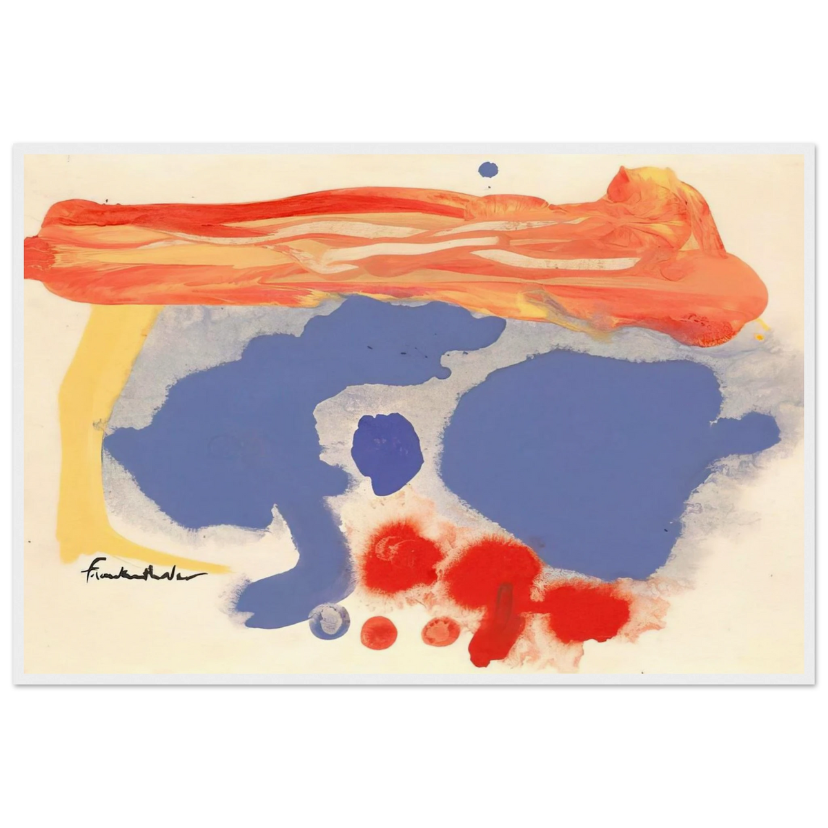 Summerscene, Provincetown - 1961 Framed Poster | Helen Frankenthaler Framed Prints Wall Art | Frankenthaler Helen