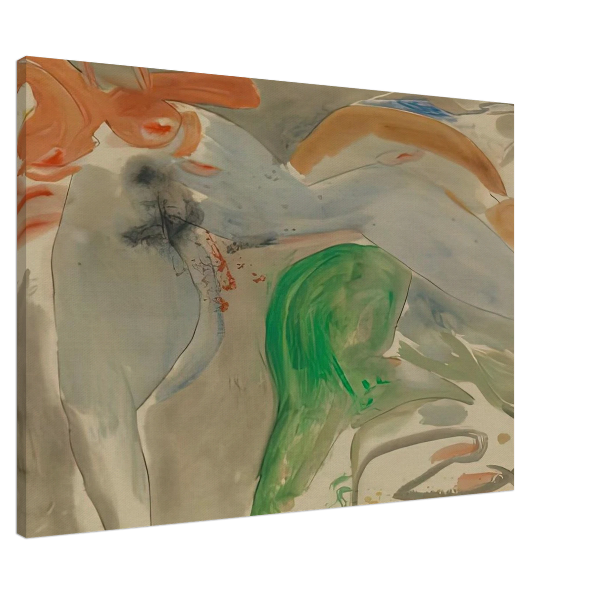 Scene with Nude, 1952- Canvas | Helen Frankenthaler Canvas | Frankenthaler Helen