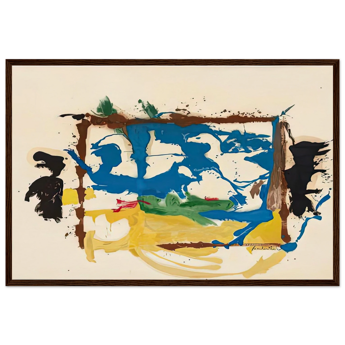 Swan Lake I, 1961- Framed Poster | Helen Frankenthaler Framed Prints Wall Art | Frankenthaler Helen