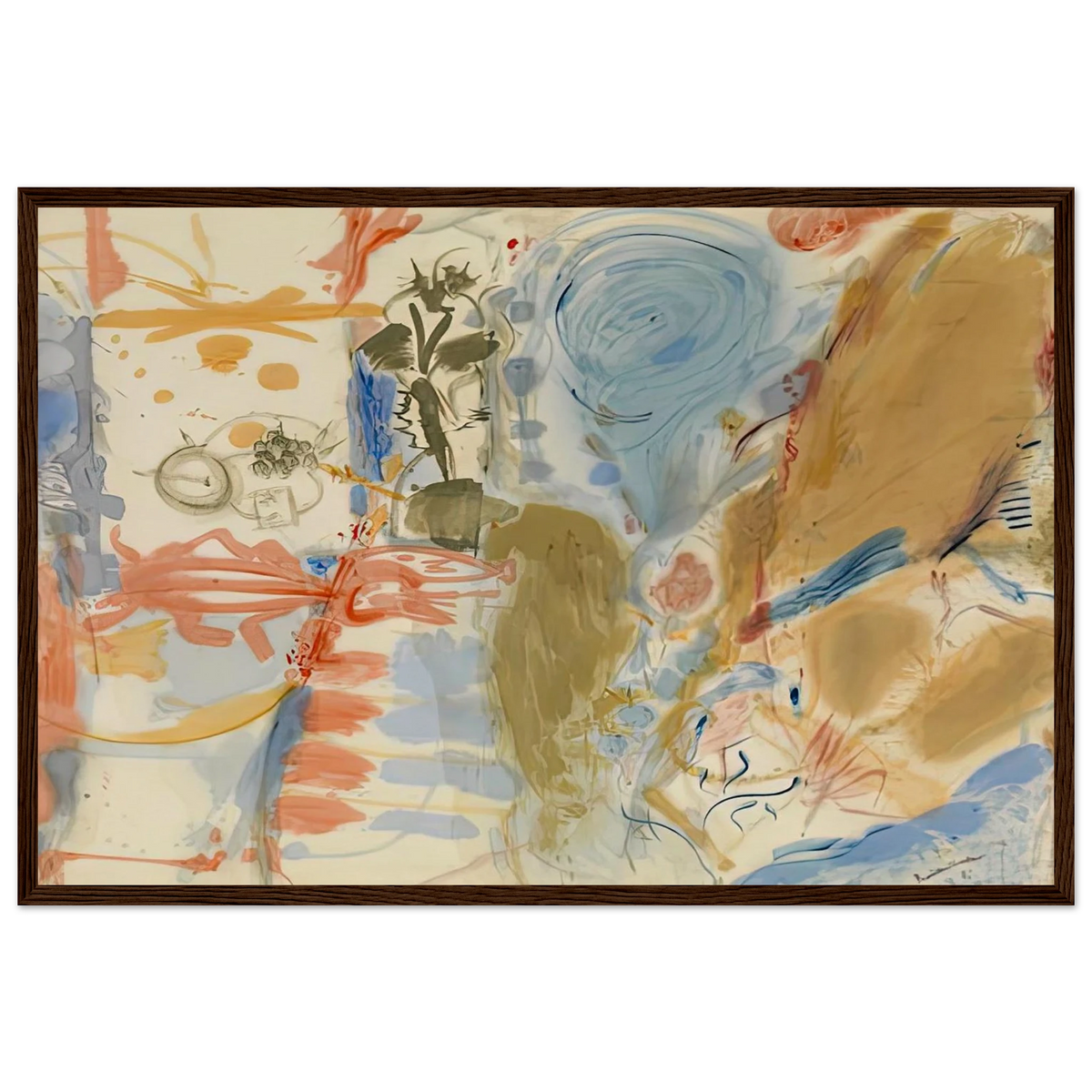 Western Dream, 1957- Framed Poster | Helen Frankenthaler Framed Prints Wall Art | Frankenthaler Helen