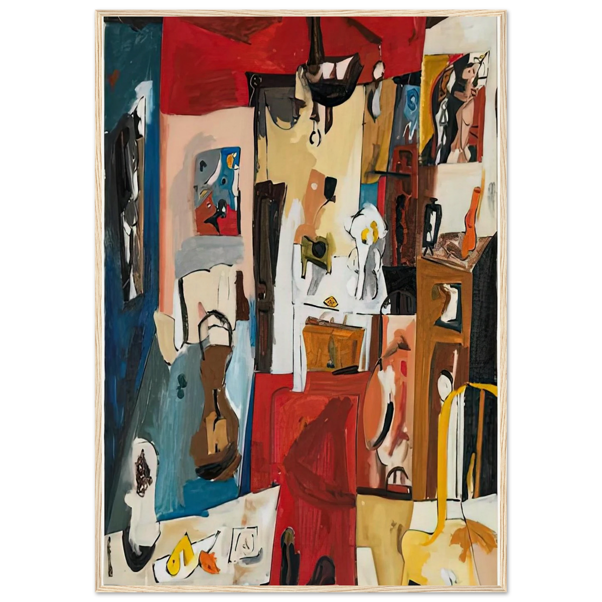 21st Street Studio, 1950- Framed Poster | Helen Frankenthaler Framed Prints Wall Art | Frankenthaler Helen