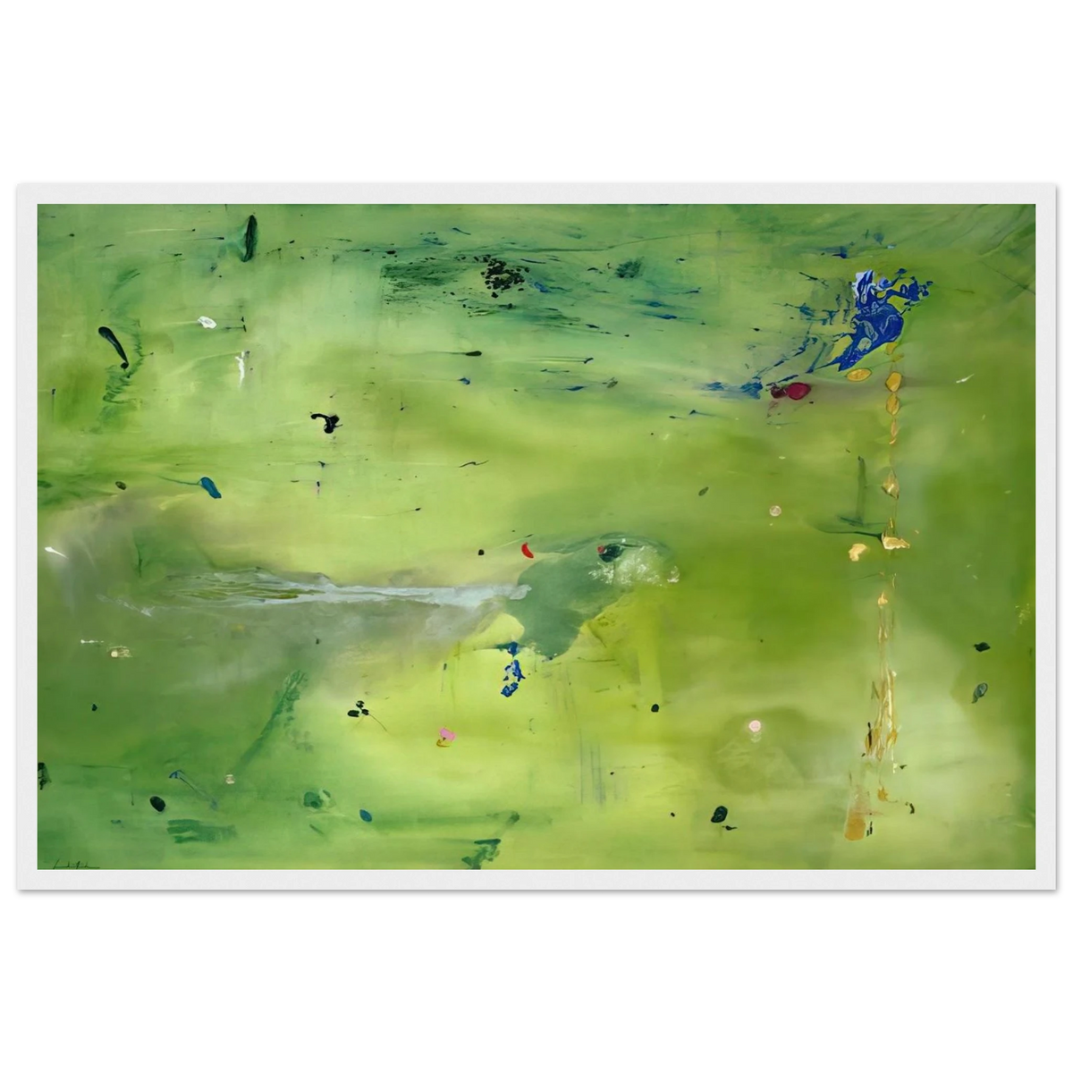 A Green Thought in a Green Shade - 1981 Framed Poster | Helen Frankenthaler Framed Prints Wall Art | Frankenthaler Helen