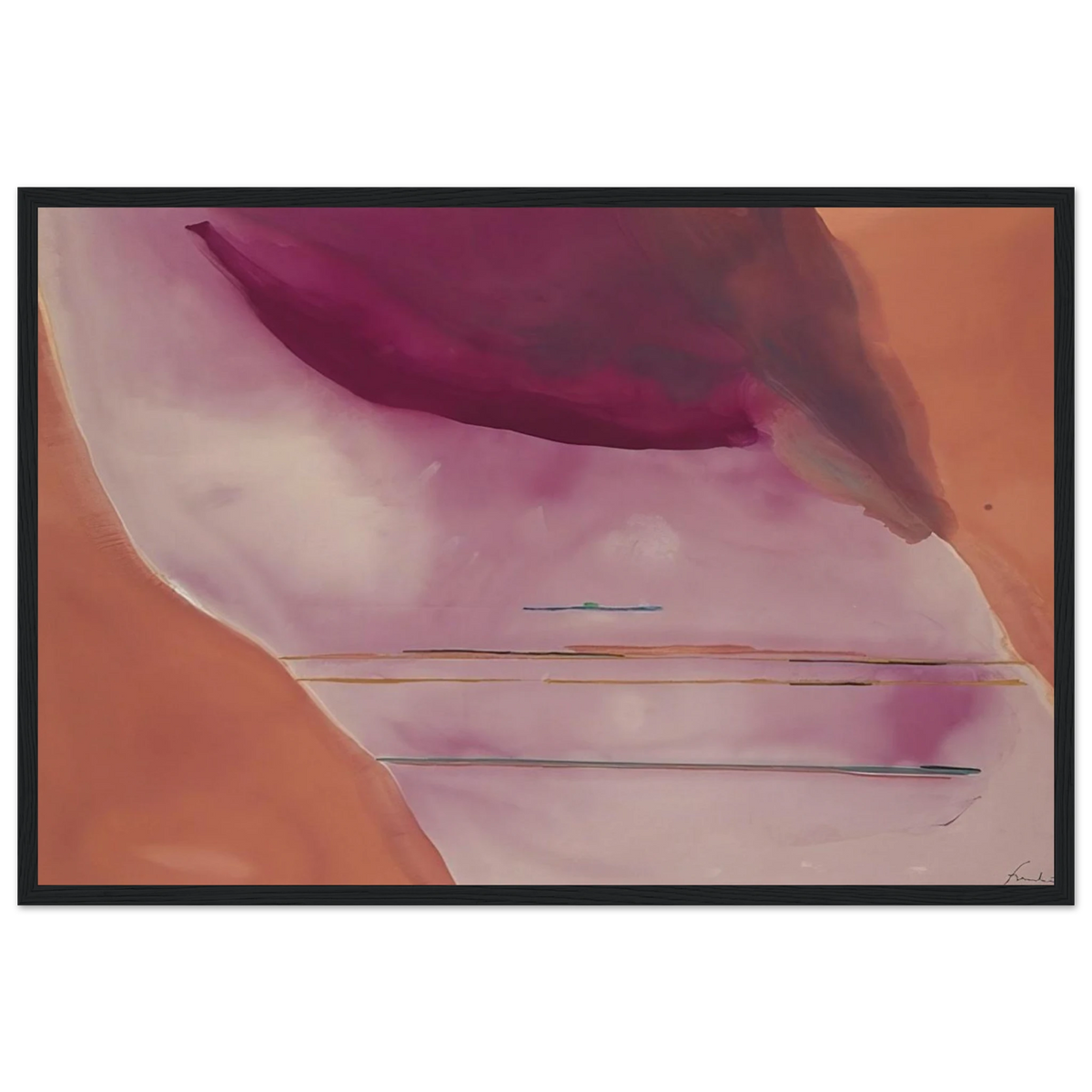 Pendulum - 1972 Framed Poster | Helen Frankenthaler Framed Prints Wall Art | Frankenthaler Helen