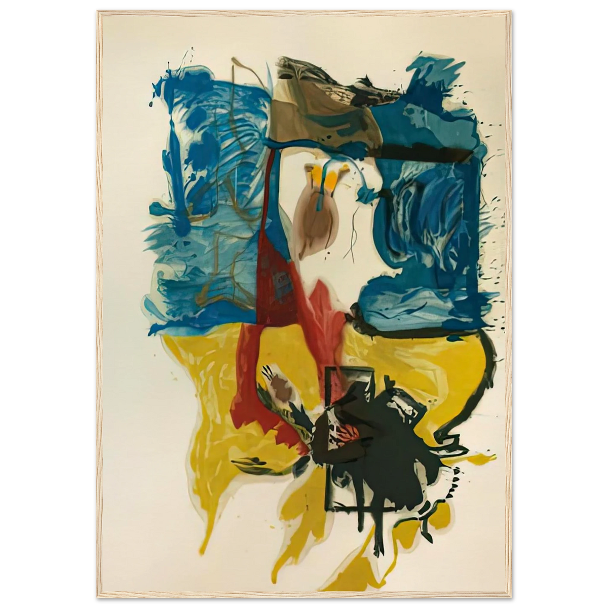 Beach Scene, 1961- Framed Poster | Helen Frankenthaler Framed Prints Wall Art | Frankenthaler Helen