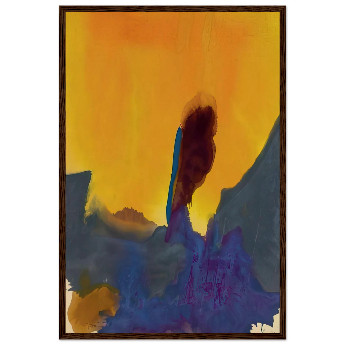 Glow II - 1968 Framed Poster | Helen Frankenthaler Framed Prints Wall Art | Frankenthaler Helen