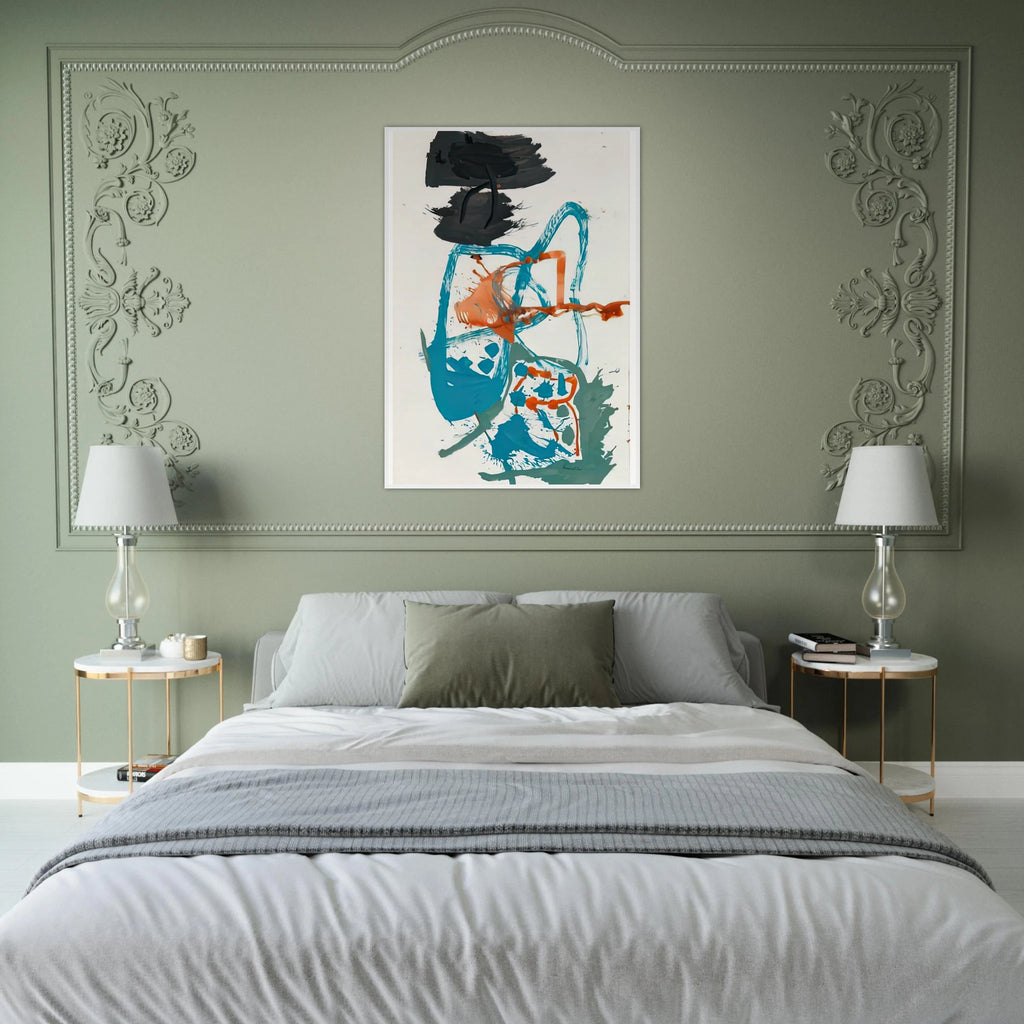 Winter Figure with Black Overhead, 1959- Framed Poster | Helen Frankenthaler Framed Prints Wall Art | Frankenthaler Helen