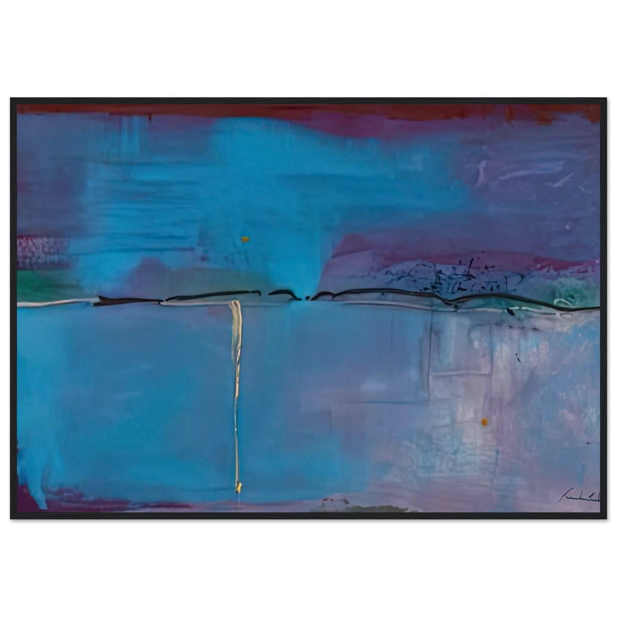 Zone Blue, 1994- Framed Poster | Helen Frankenthaler Framed Prints Wall Art | Frankenthaler Helen