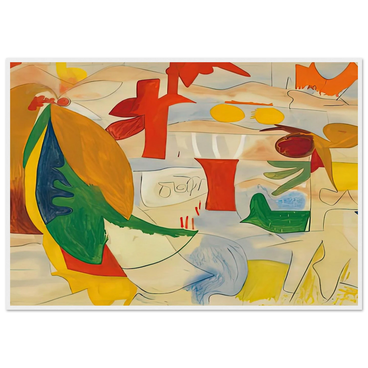 Abstract Landscape, 1951- Framed Poster | Helen Frankenthaler Framed Prints Wall Art | Frankenthaler Helen