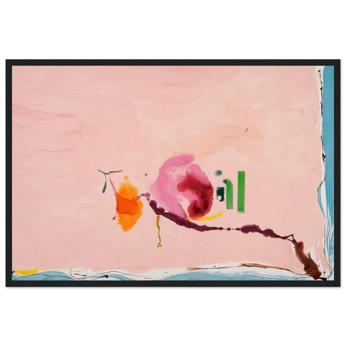 Flirt - 1995 Framed Poster | Helen Frankenthaler Framed Prints Wall Art | Frankenthaler Helen