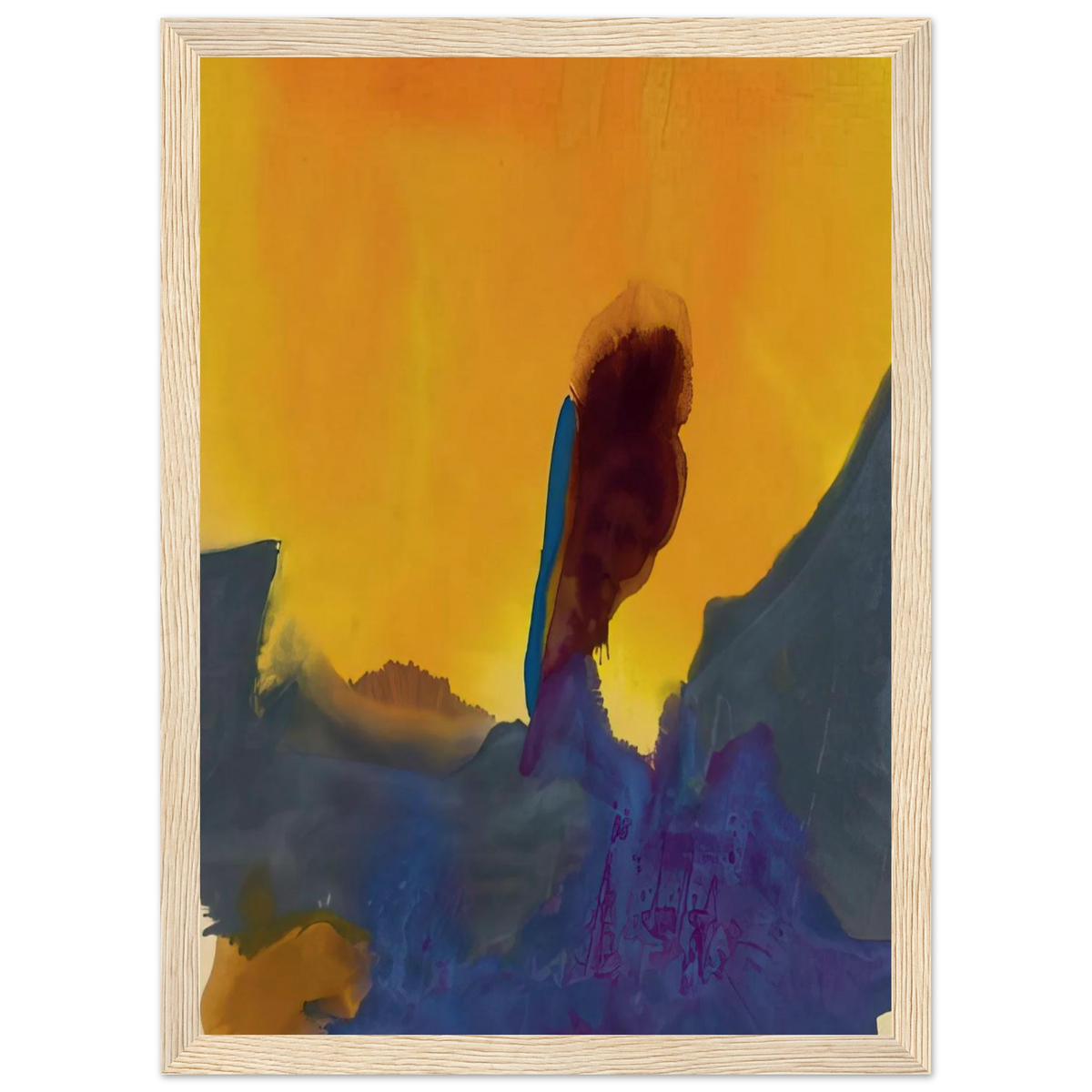 Glow II - 1968 Framed Poster | Helen Frankenthaler Framed Prints Wall Art | Frankenthaler Helen