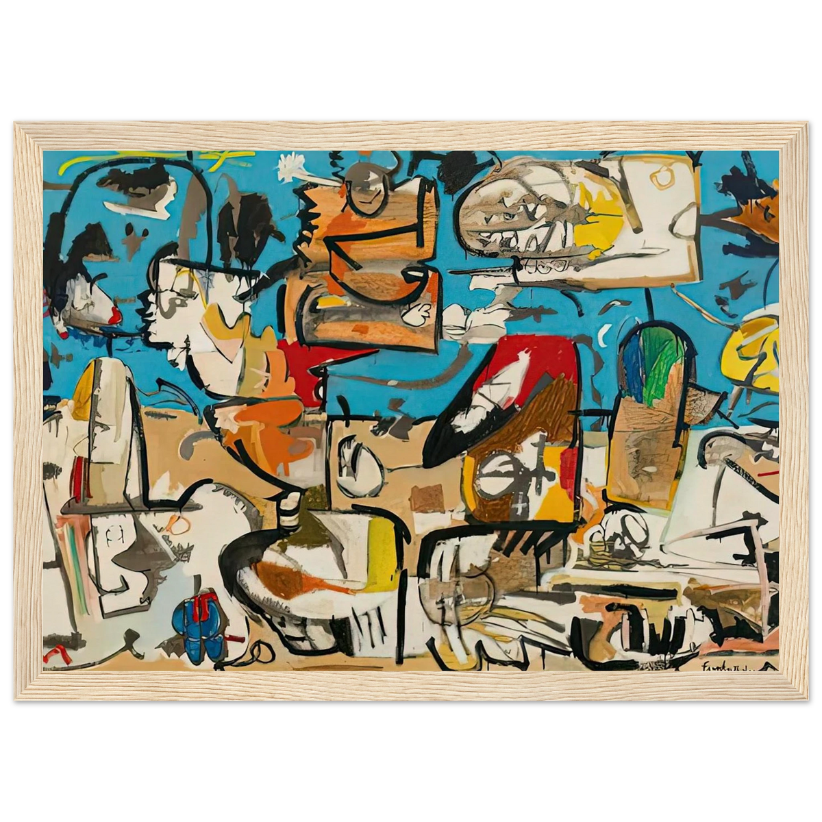 Untitled, 1951- Framed Poster | Helen Frankenthaler Framed Prints Wall Art | Frankenthaler Helen